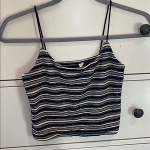 Cropped sparkly tank top